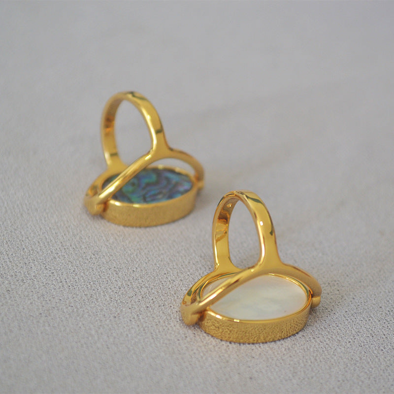 Fashionable And Modern Personality Ring Double-sided Rotatable