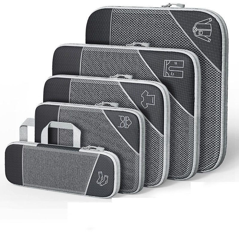 Travel Can Be Compression Storage Bag Suit With Shoe Bag Mesh Visual Luggage Organizing