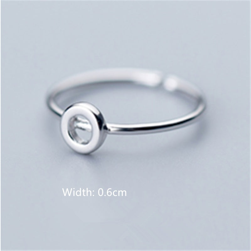 Women's Korean Style Literary Letter Ring