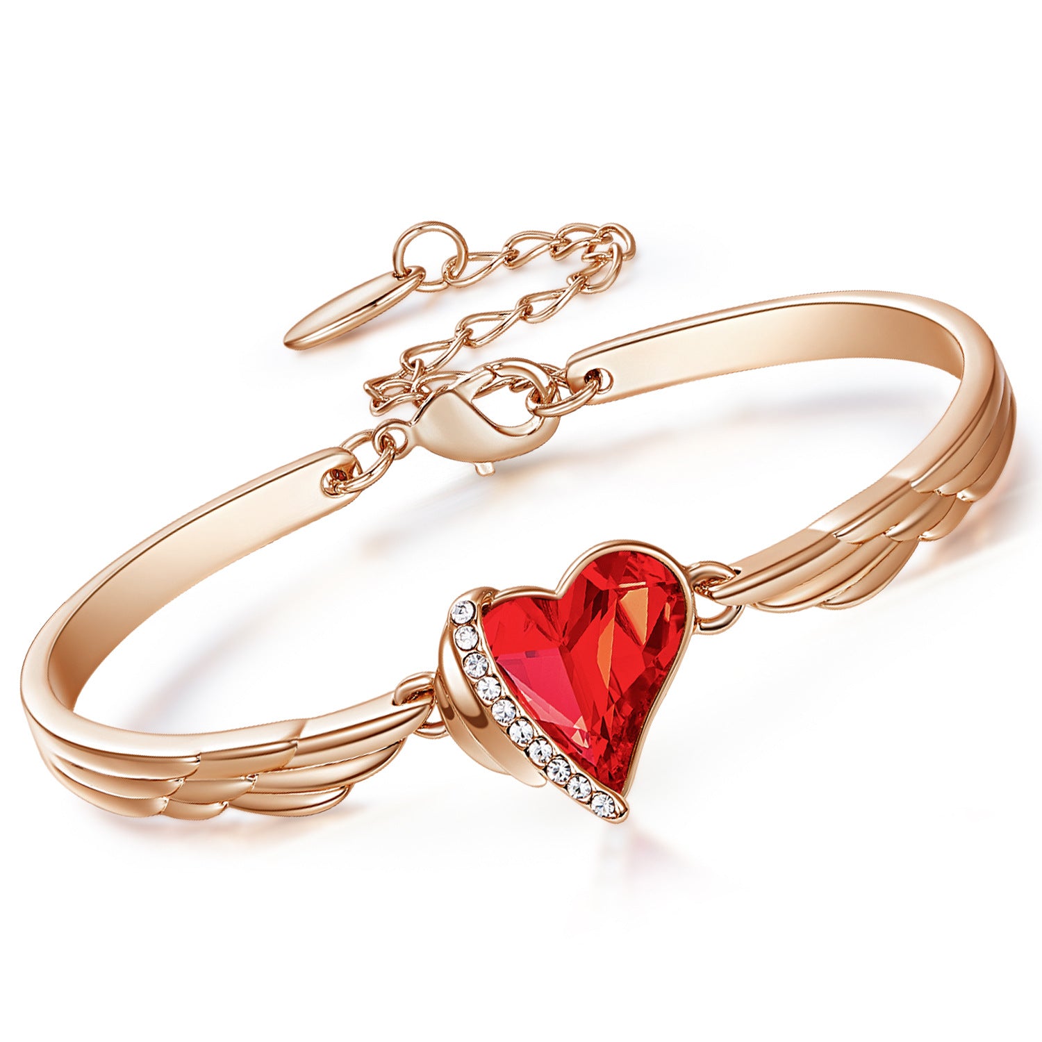 Pink angel wings bracelet