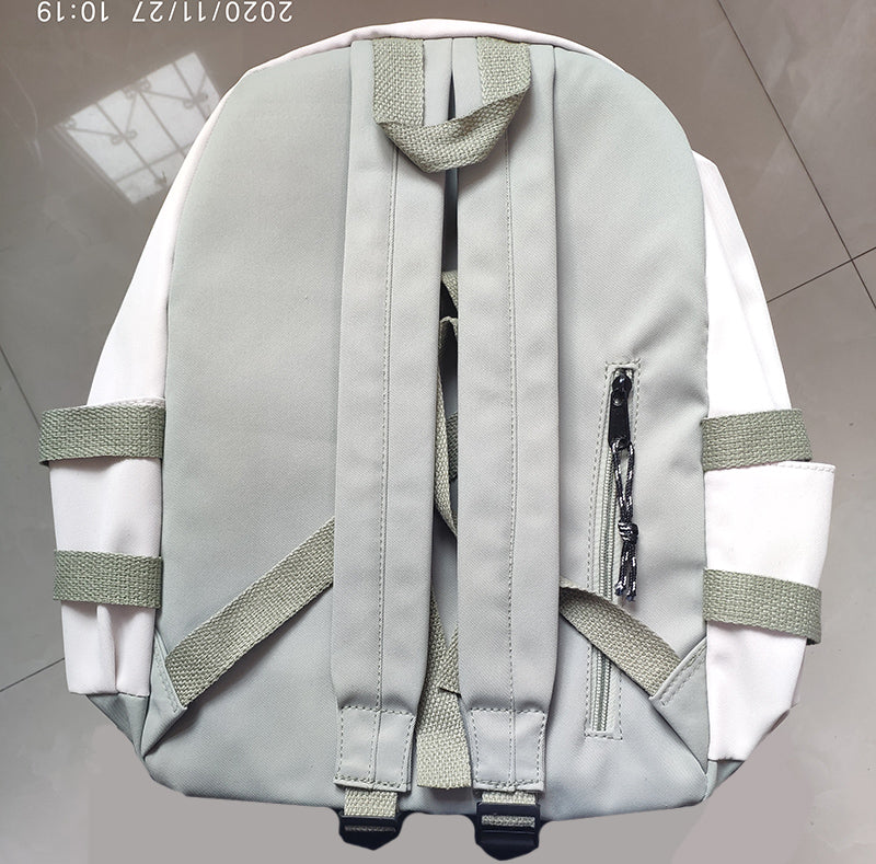 Waterproof Campus Small Fresh Twill Canvas School Bag Junior And High School Students