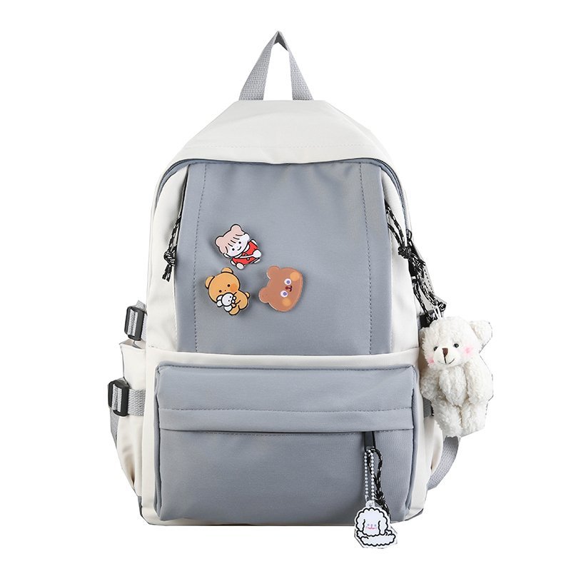 Waterproof Campus Small Fresh Twill Canvas School Bag Junior And High School Students