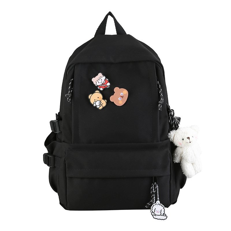 Waterproof Campus Small Fresh Twill Canvas School Bag Junior And High School Students