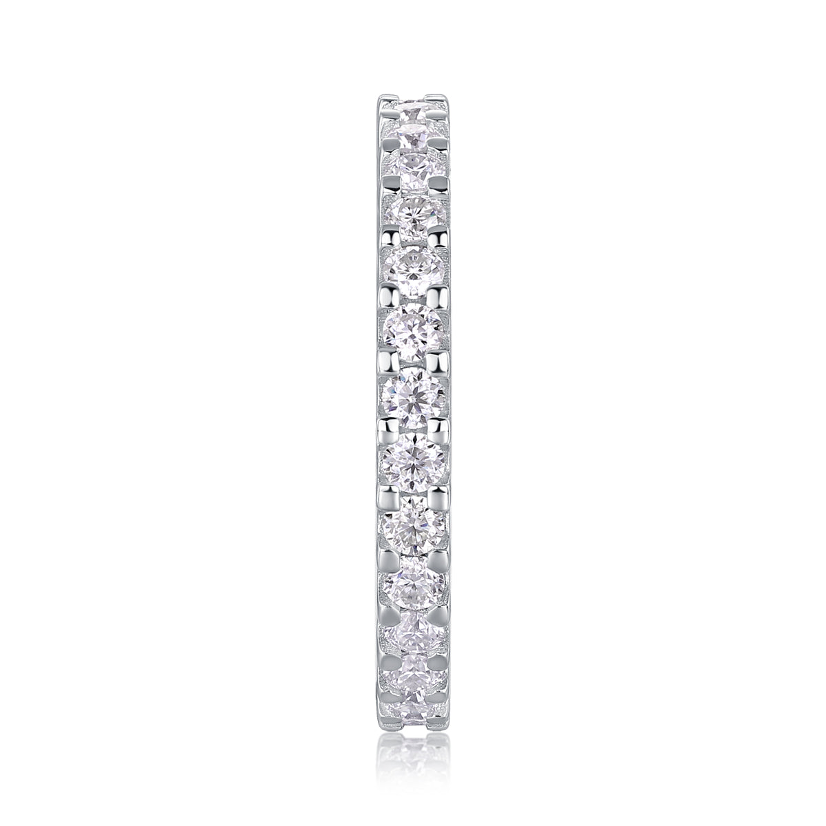 Wish - A Wedding Ring Set With Top-quality Moissanite S925 In Silver And Platinum-plated. The Ring Can Be Tested With A Diamond Pen