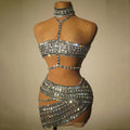 High-end And Fashionable Rhinestone Tube Top Short Skirt Top Vest