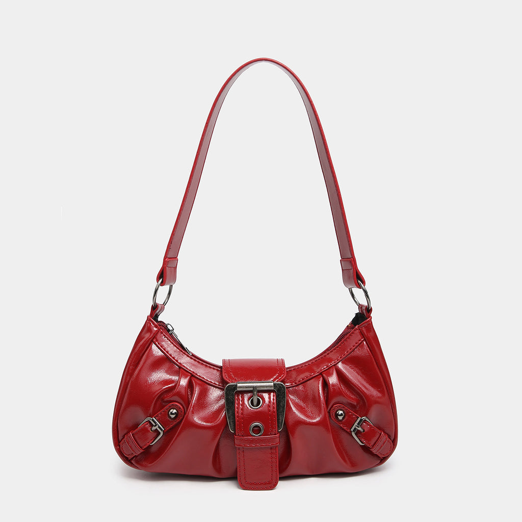 Women's Vintage Vintage Two-tone Leather Shoulder Bag