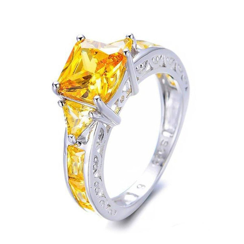 S925 Sterling Silver Colorful Opal  Sterling Silver Diamond Ring