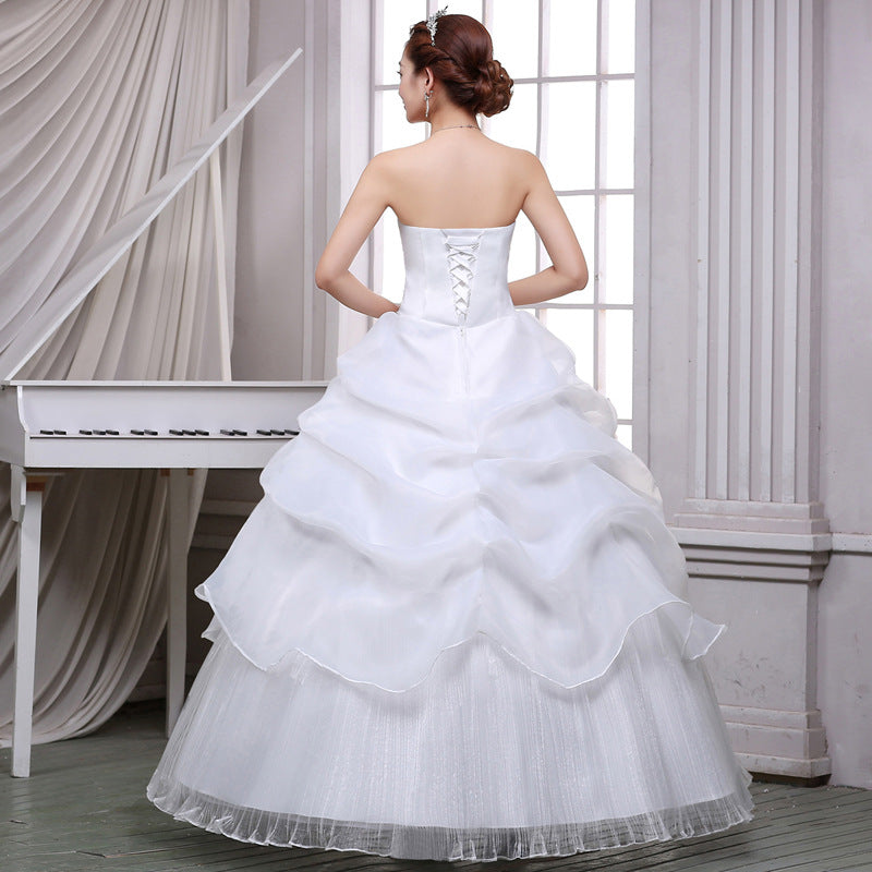 Summer new bride wedding dress fashion lace bra Qi simple Korean winter skirt