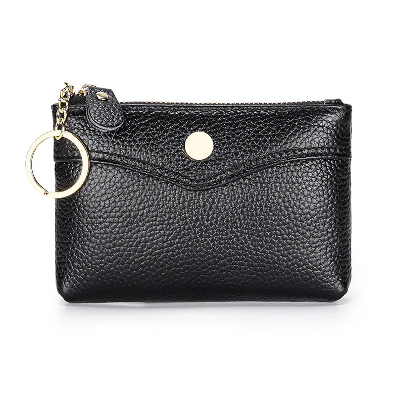 Short mini leather coin purse