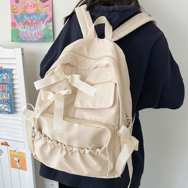 Schoolbag Female College Student Junior High School Student Backpack Large Capacity