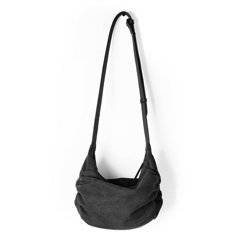 Women's Suede Shoulder Crossbody Dumpling Bag