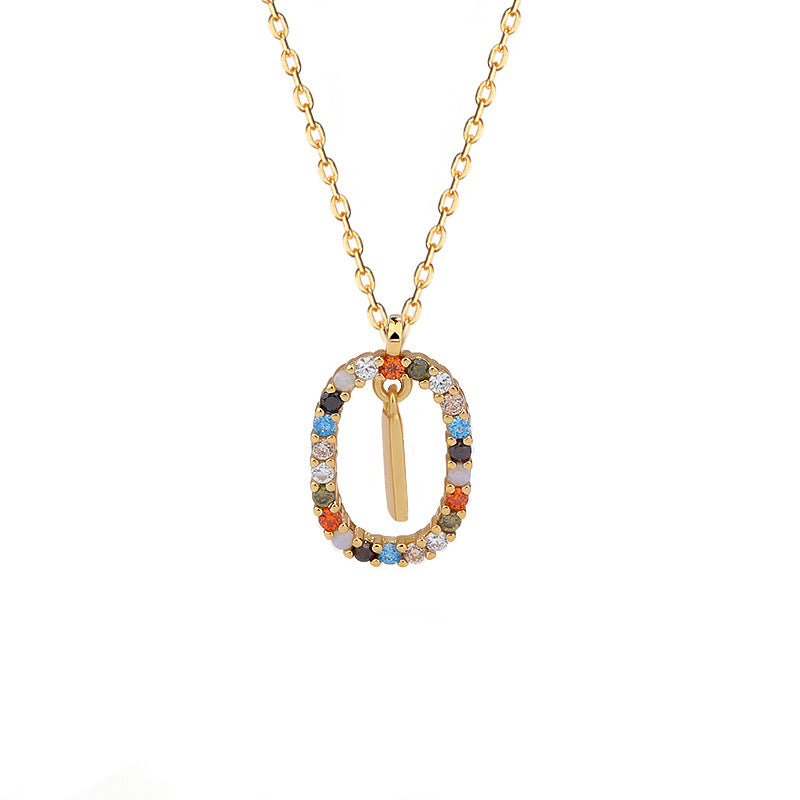 Sterling Silver Letter Necklace Female Niche Design Sense