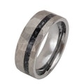 Fashion Flat Steel Tungsten Gold Ring
