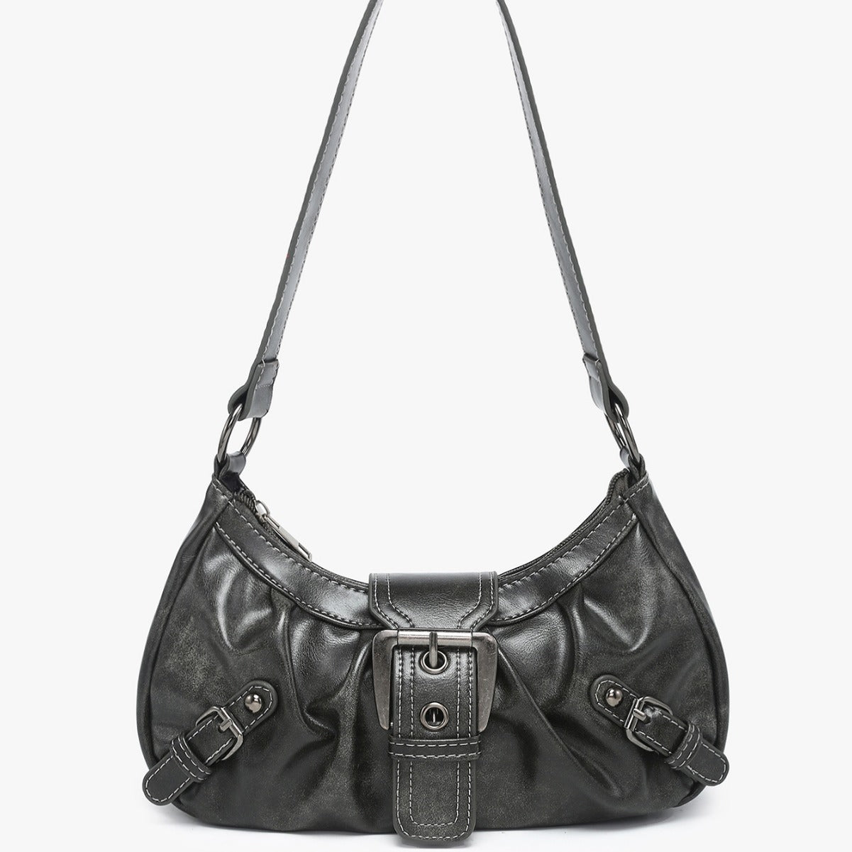 Women's Vintage Vintage Two-tone Leather Shoulder Bag