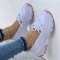 Lace-up Sneakers For Women Running Walking Sports Chunky Shoes