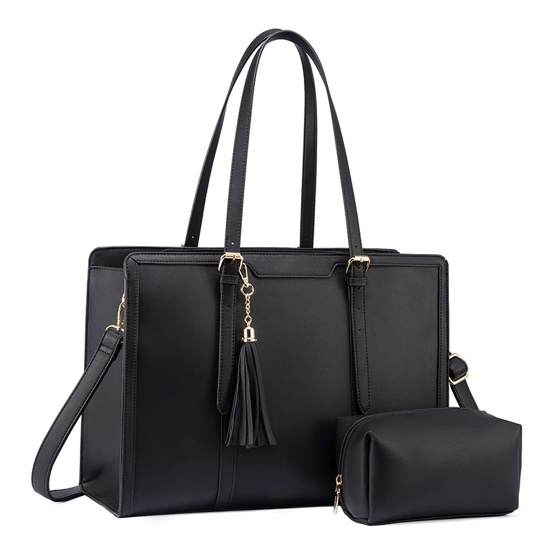 Women's Computer Shoulder Bag Leather Laptop Bag