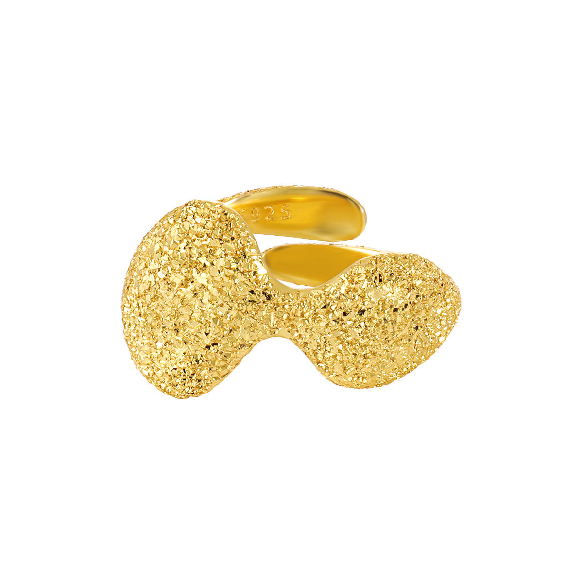 Geometric Round Frosted Ring Female Irregular Cold Wind Open Ring