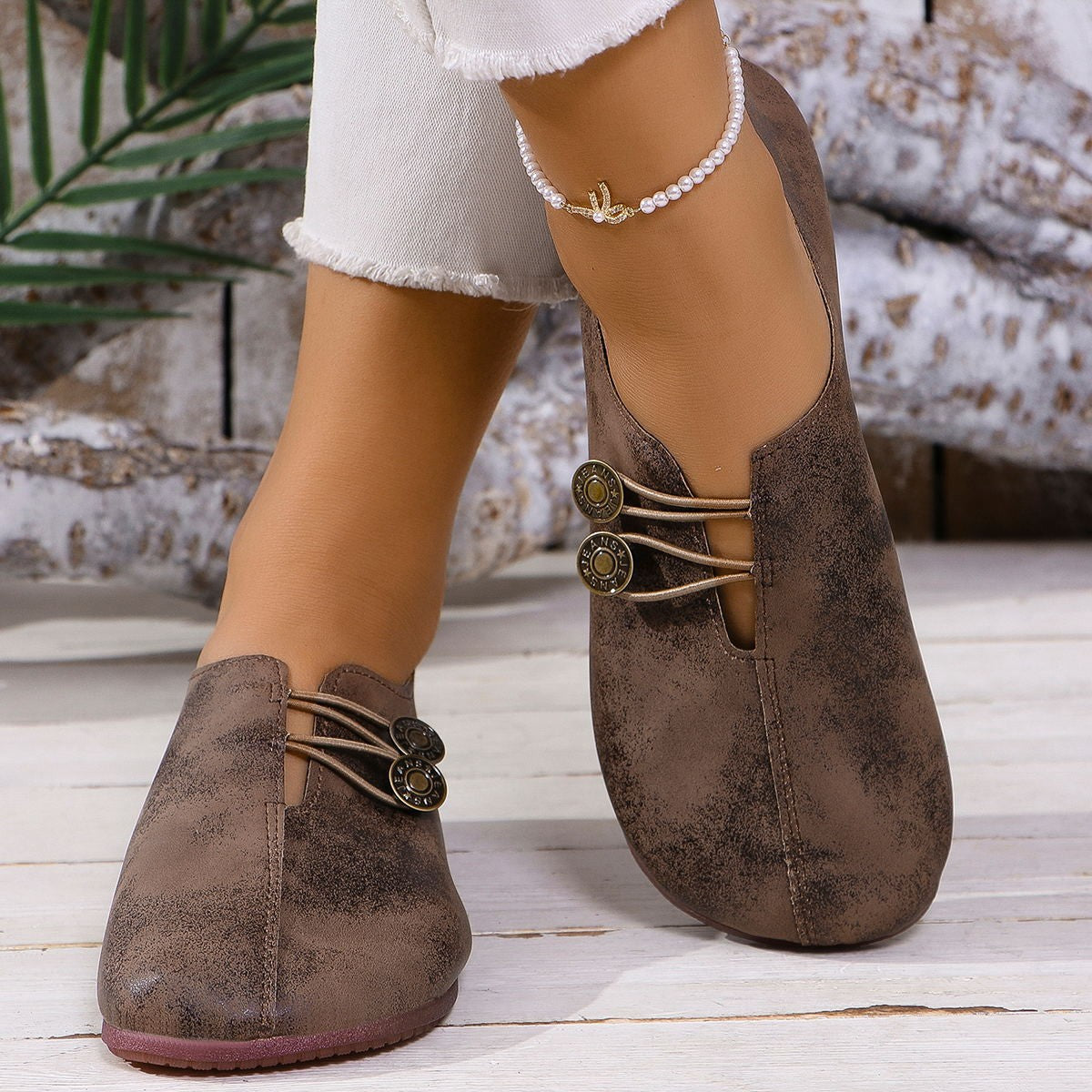 Ins Square Toe Slip-on Sandals Summer Fashion Soft Flat Shoes For Women