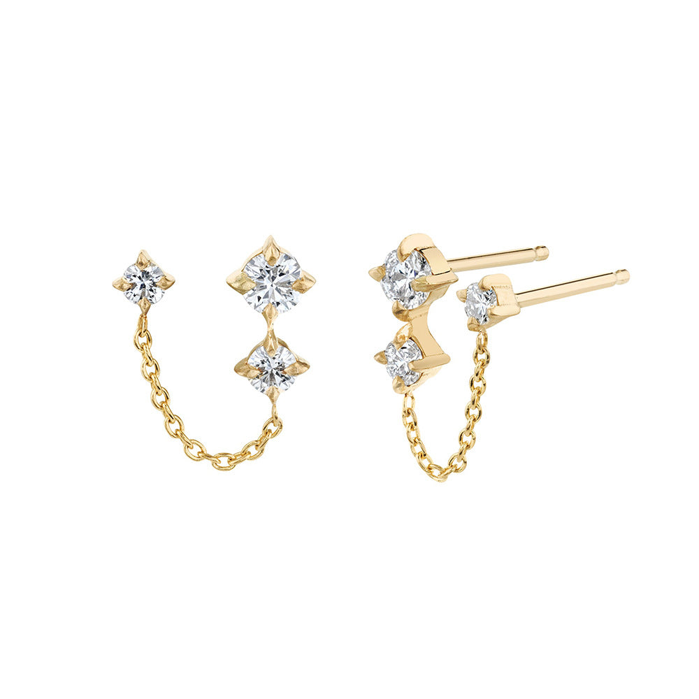 Sterling Silver Chain Tassel Special Trendy Earrings