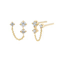 Sterling Silver Chain Tassel Special Trendy Earrings