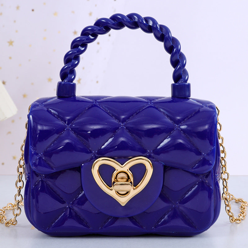 Plastic Transparent Jelly Mini Love Handbag