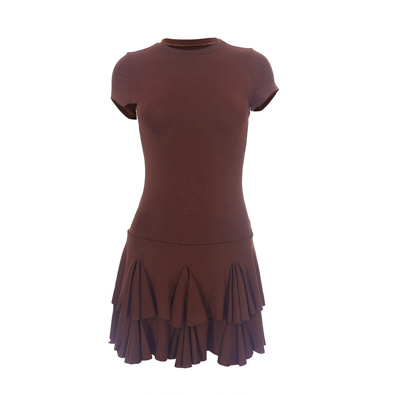 Fashion Simple Casual Short Sleeve Dress Women
