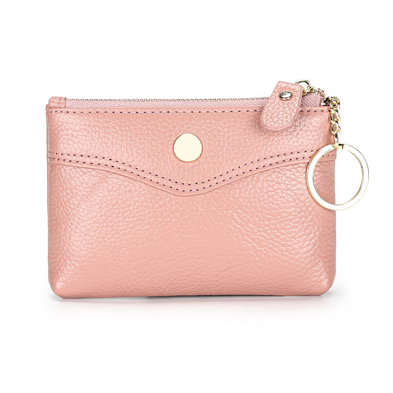 Short mini leather coin purse