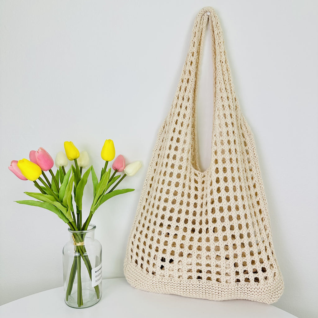 Tote Beach Knitted Hollow Bag
