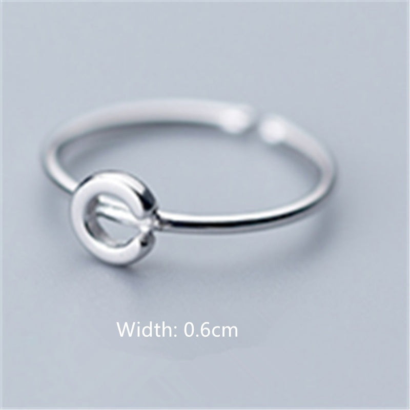Women's Korean Style Literary Letter Ring