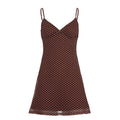 Fitted Slimming Short Polka-dot Dress For Women