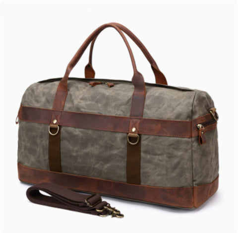 Waterproof oil wax canvas handbag