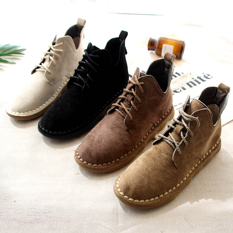 British Retro Thick-soled Short Boots Women
