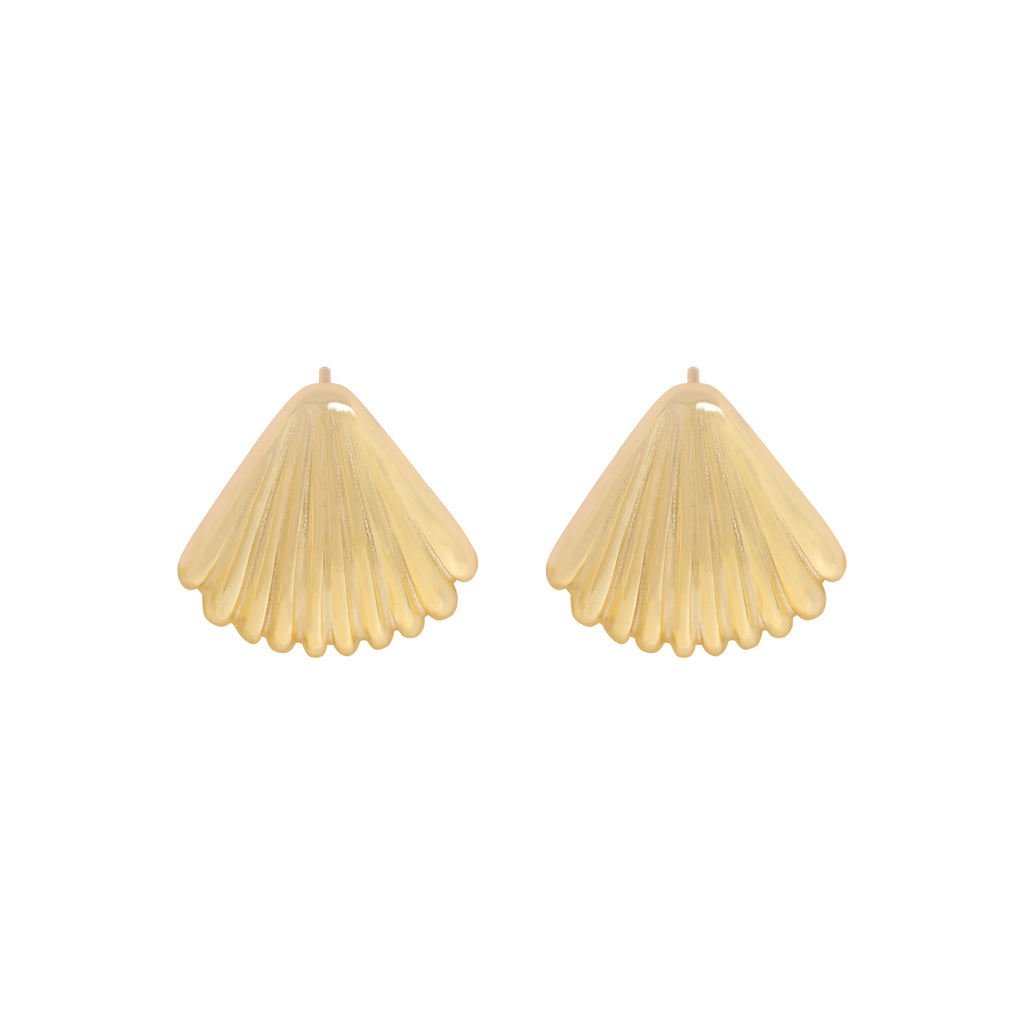 Perfect Shell Stud Stud Sterling Silver S925 Female