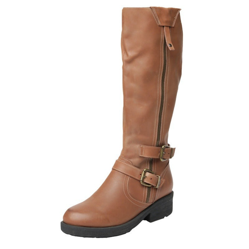 Casual Plus-Size Dr Martens Boots With Side Zipper And Thick Sole For Women
