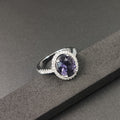 Luxury Zircon Round Ring Full Of Diamonds Ring Engagement Wedding First Ornament