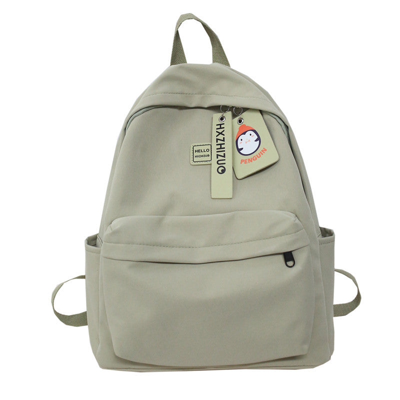 Student Campus Minimalist Nylon Backpack
