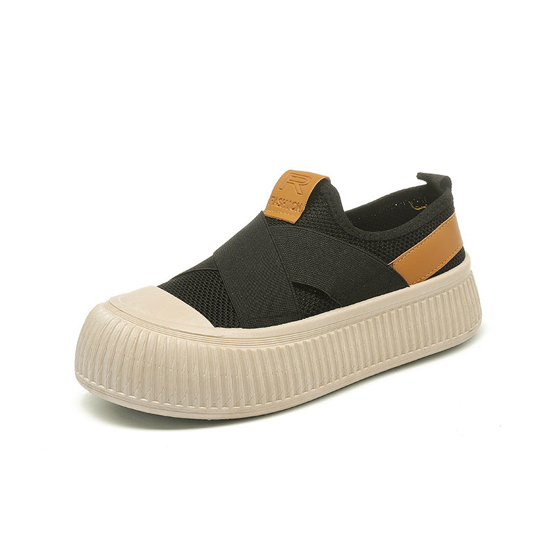 Springautumn Breathable Mesh Cookie Canvas Shoes