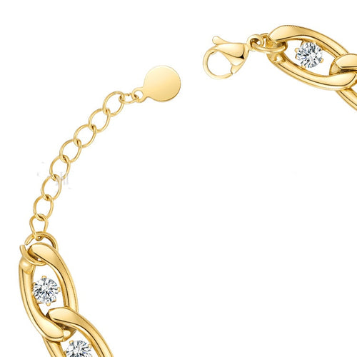 Armband i titanstål med strass