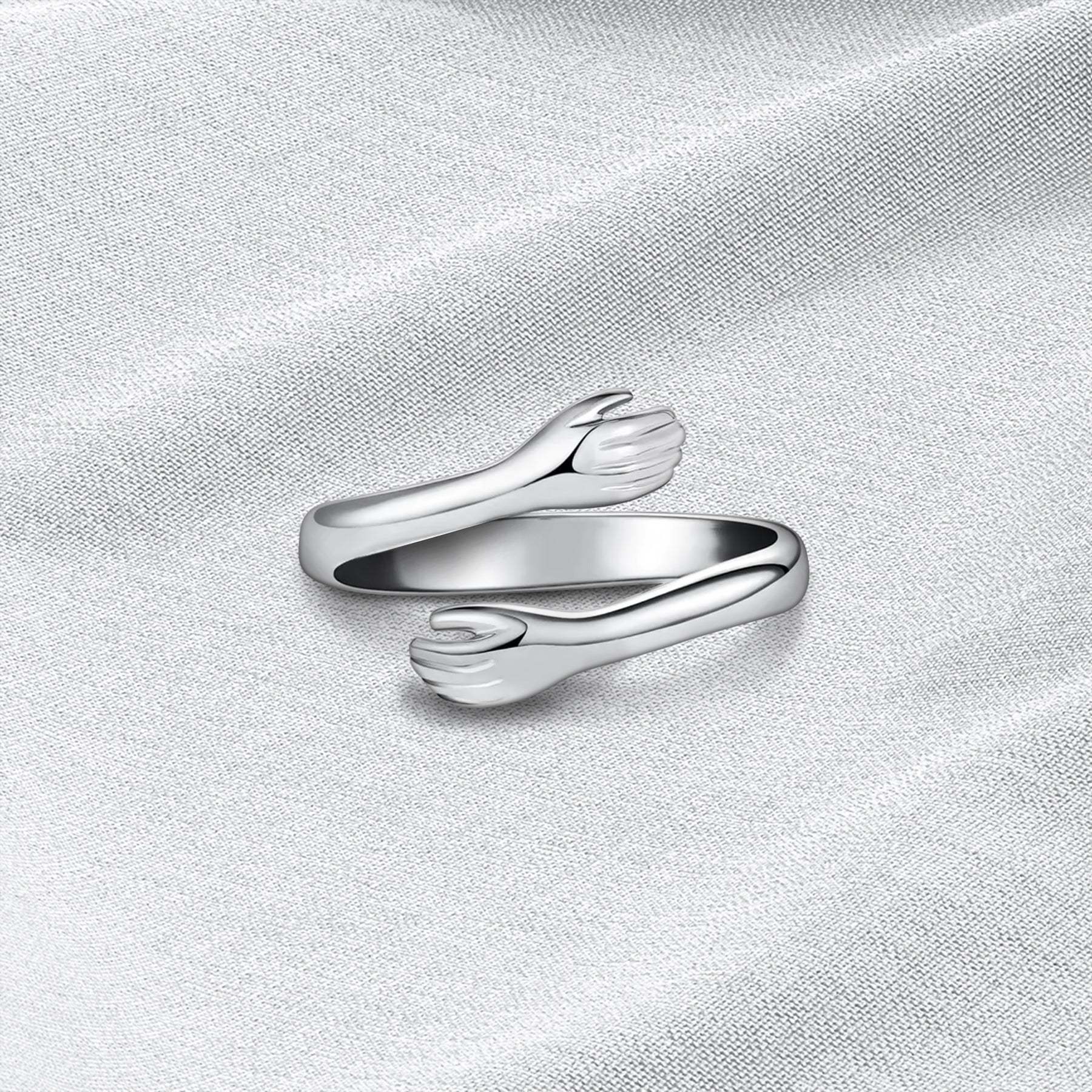 S925 Sterling Silver Hug Ring For Women Simple Fashion Forefinger