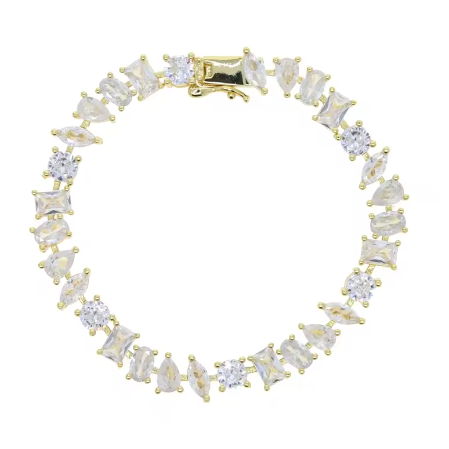 Ice Crystal Shiny Jewelry Women's Multi-geometric Tennis Bracelet