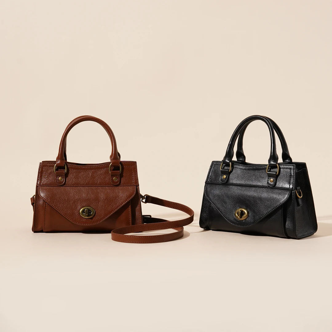 First Layer Leather One-shoulder Women's Bag All-match Solid Color Casual Crossbody