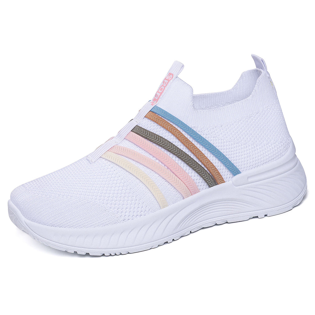 Summer New Breathable Flyknit Slip-On Casual Shoes