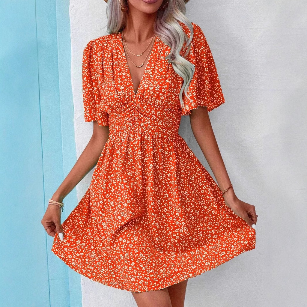 Short Sleeve Comfort And Casual Dress Women
