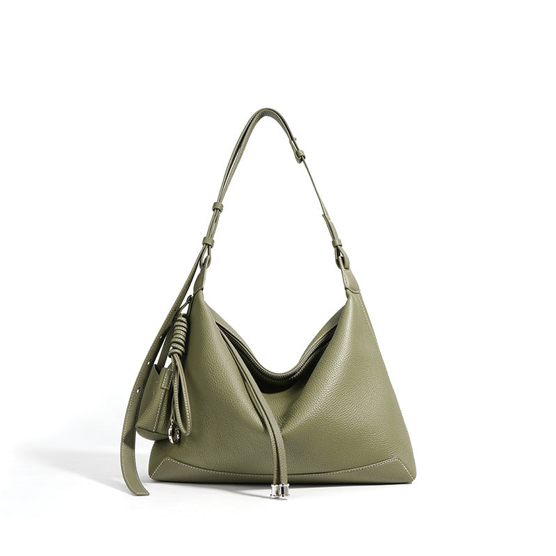 Leather Women's Casual Zip Crossbody Bag