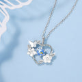 Sterling Silver Starry Glass Necklace Women's Niche Design Sense