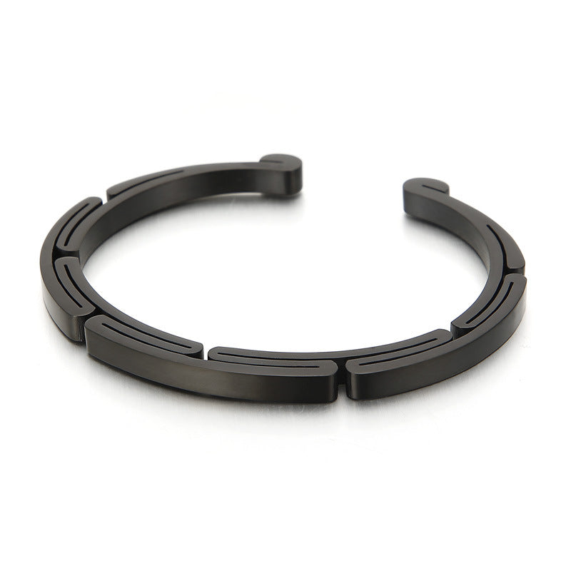Japanese And Korean Popular Simple And Creative Stainless Steel Men's Bracelet