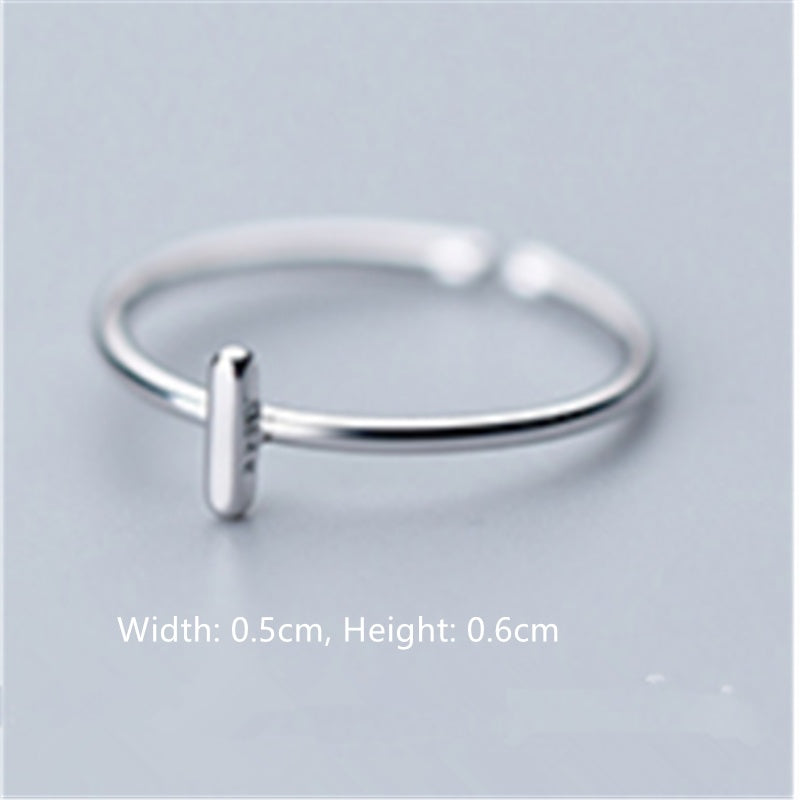 Women's Korean Style Literary Letter Ring