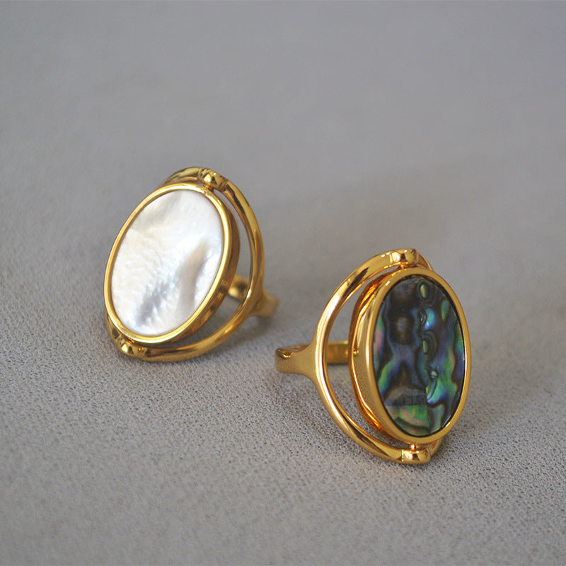 Fashionable And Modern Personality Ring Double-sided Rotatable