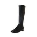 Colorblock Low Heel Dongdaemun Casual All-match Square Toe Boots Women